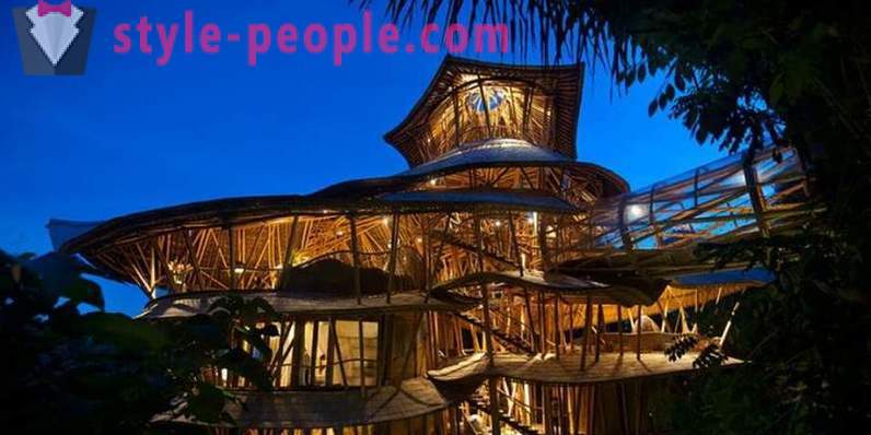 Она је дала отказ, отишао на Бали и изградио луксузну кућу од бамбуса