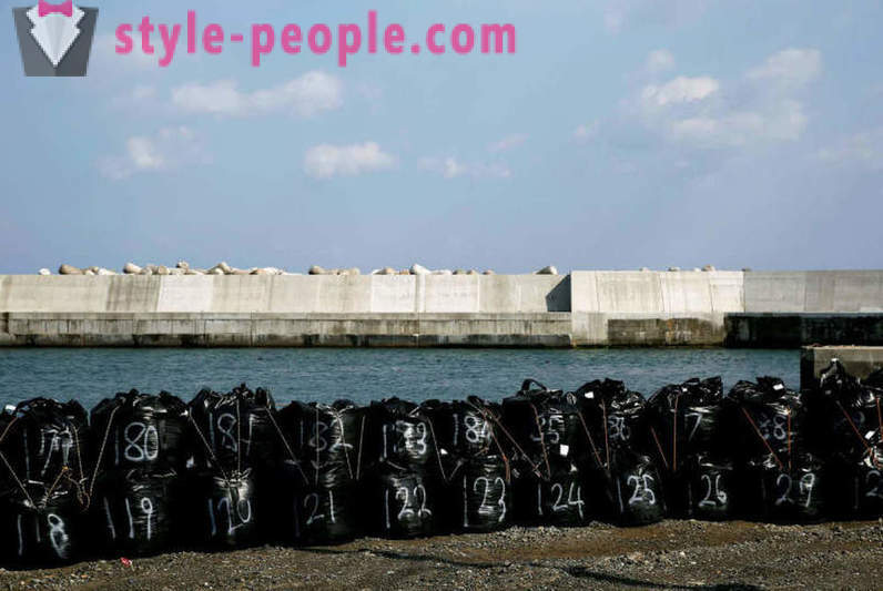 Обале Јапана, цунами оштећена у 2011. години, заштићени зид на 12 метара