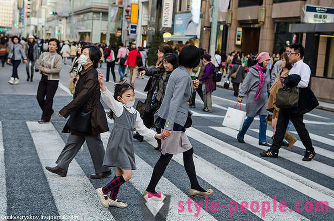 Мало о јапанским купатила и шетња уз главну улицу у Токију