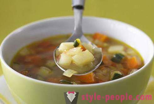 Дијета супа дијета: рецепти. Нискокалоричних супе