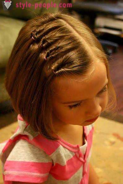 Фризура за средње косе за девојчице. одмор фризуре